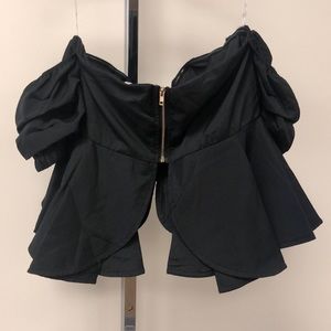 Nasty Gal Tops - NWT Nasty Gal Black Sweetheart Beat Ruffle Top Nasty Gal Tops - NWT Nasty Gal Black Sweetheart Beat Ruffle Top